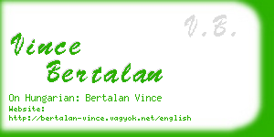 vince bertalan business card